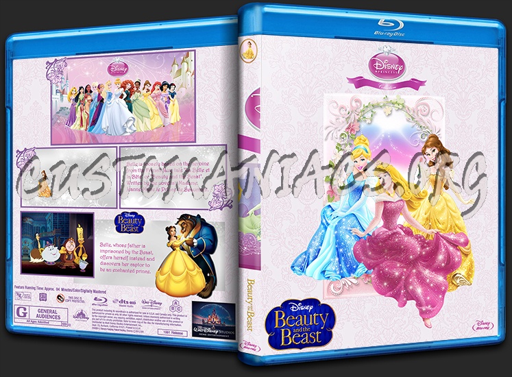 Beauty and the Beast - Disney Princess Collection blu-ray cover