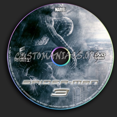 Spider-Man 3 dvd label