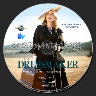 The Dressmaker blu-ray label