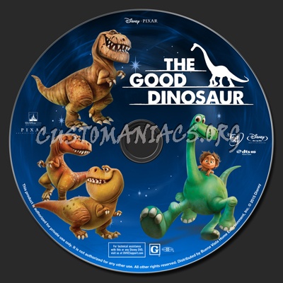 The Good Dinosaur blu-ray label