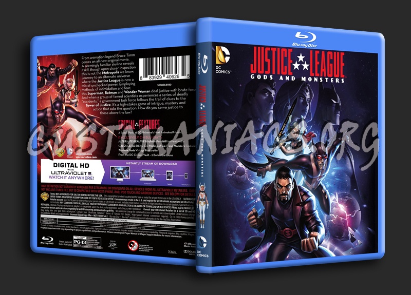 Justice League Gods and Monsters blu-ray cover