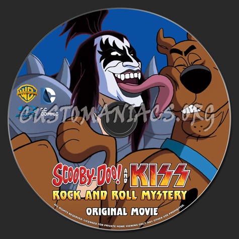 Scooby Doo! and Kiss Rock and Roll Mystery blu-ray label