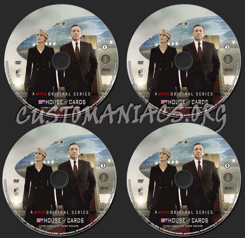 House of Cards - Season 3 dvd label