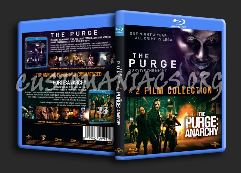 The Purge / The Purge Anarchy blu-ray cover