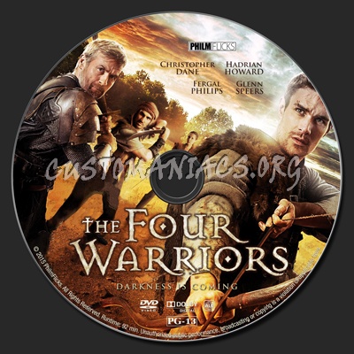The Four Warriors dvd label