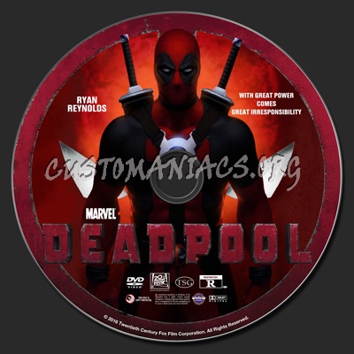 Deadpool dvd label