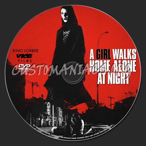 A Girl Walks Home Alone At Night dvd label