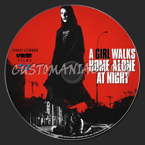 A Girl Walks Home Alone At Night blu-ray label