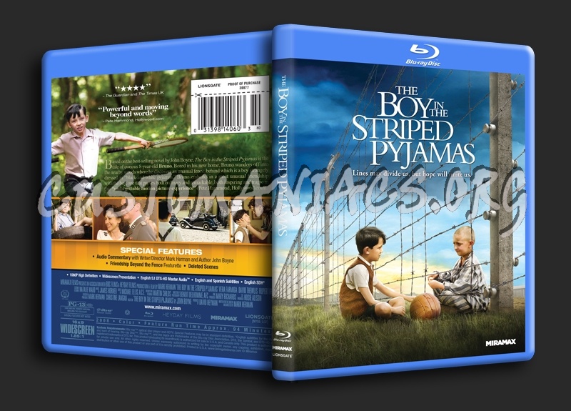 The Boy in the Striped Pajamas blu-ray cover