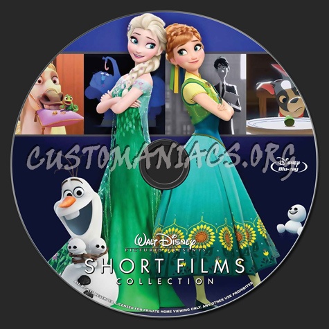Walt Disney Short Films Collection blu-ray label