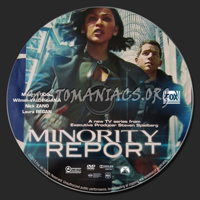 Minority Report (2015) dvd label