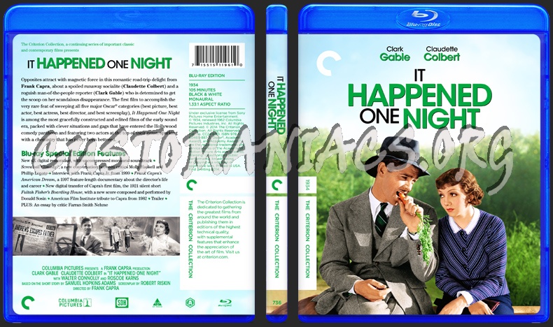 It Happened One Night blu-ray cover
