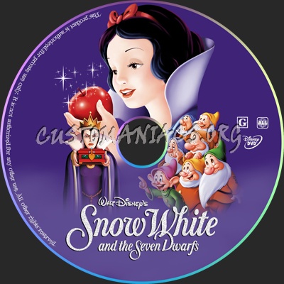 Snow White And The Seven Dwarfs dvd label