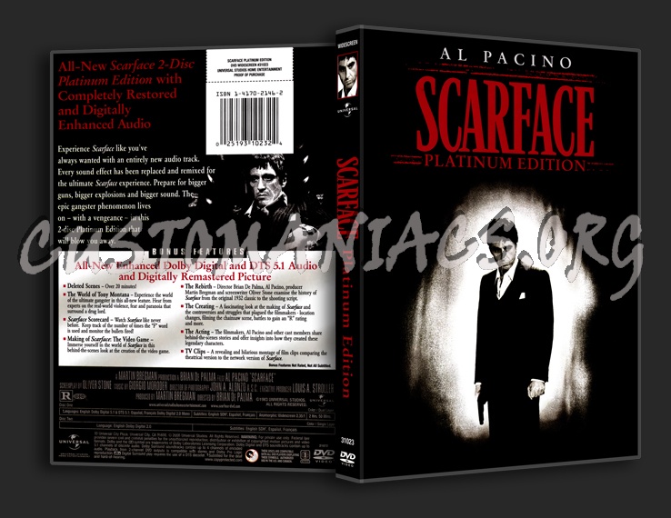 Scarface: Platinum Edition dvd cover