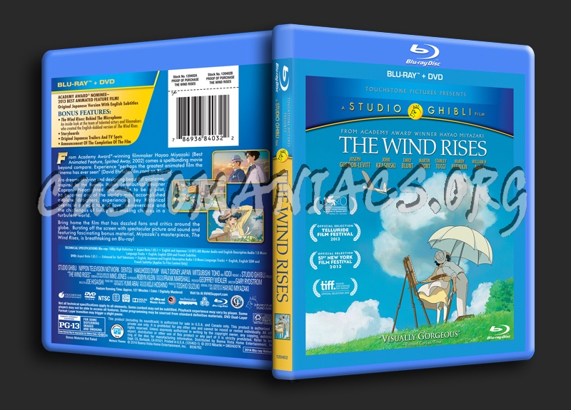 The Wind Rises blu-ray cover