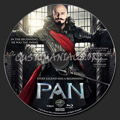 Pan (2015) 2D & 3D blu-ray label