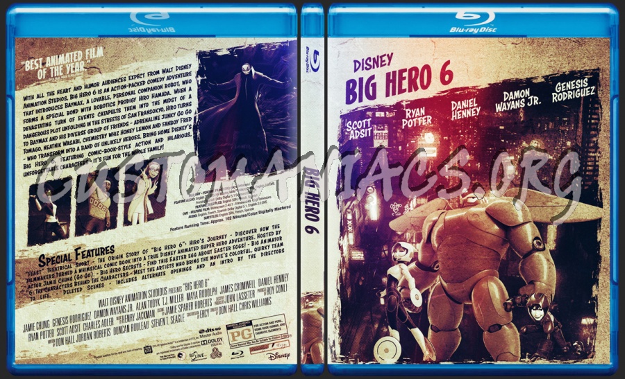 Big Hero 6 blu-ray cover