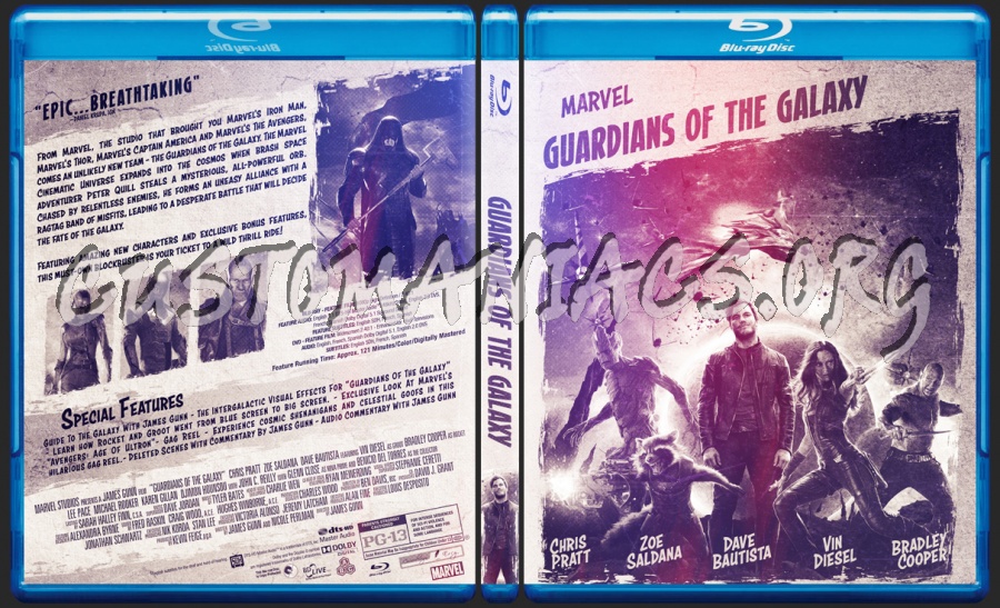 Guardians of the Galaxy blu-ray cover