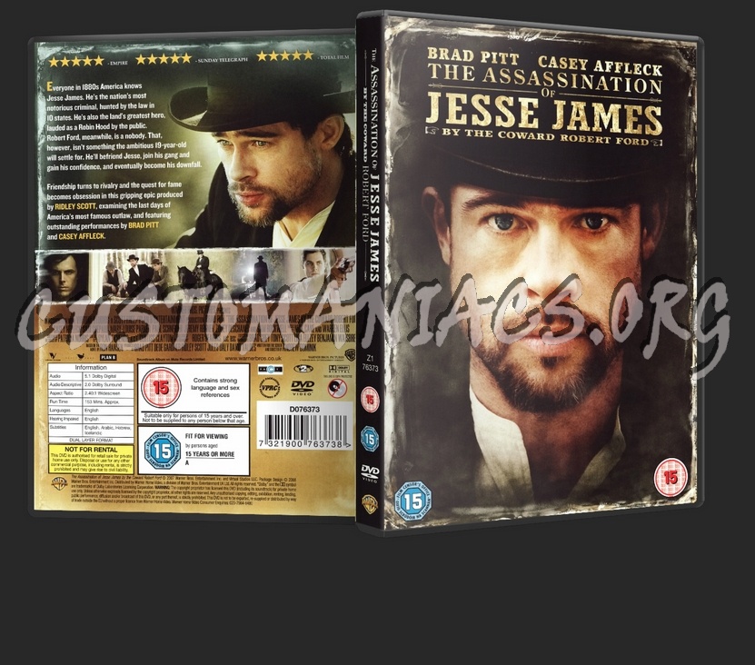 The Assassination Of Jesse James by The Coward Robert Ford dvd cover