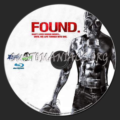 Found (2012) blu-ray label