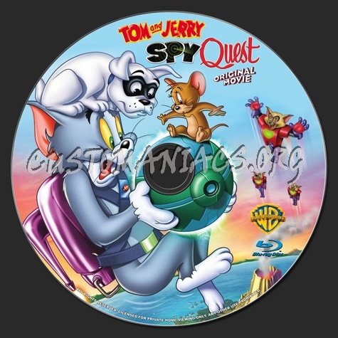 Tom and Jerry Spy Quest blu-ray label