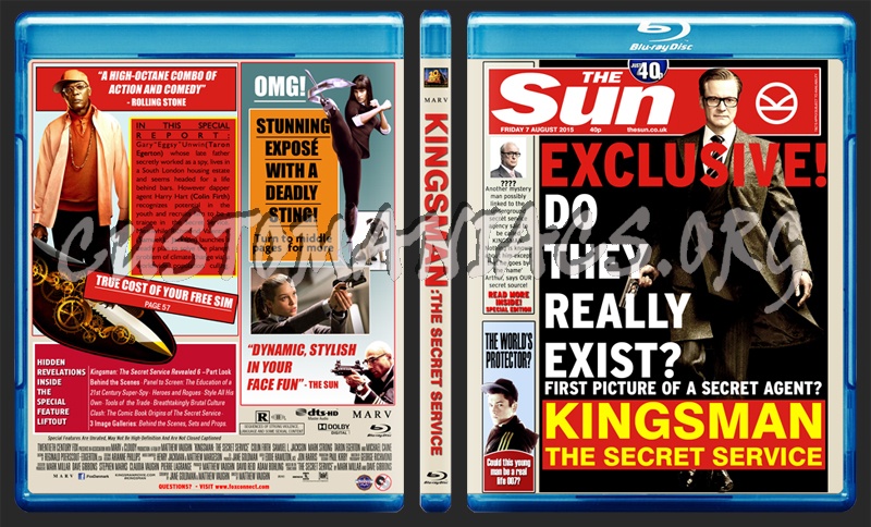 Kingsman The Secret Service blu-ray cover