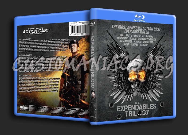 The Expendables Trilogy blu-ray cover