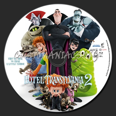 Hotel Transylvania 2 blu-ray label