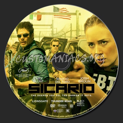 Sicario dvd label