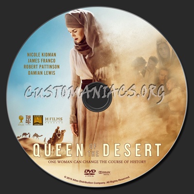Queen Of The Desert (2015) dvd label