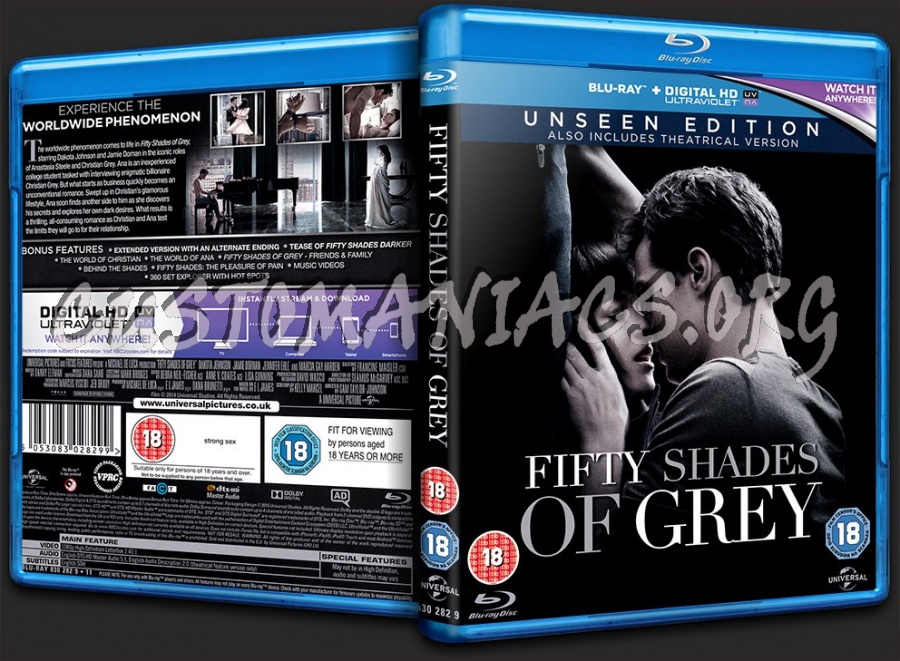 Fifty Shades of Grey blu-ray cover