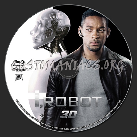 I Robot (3D) blu-ray label