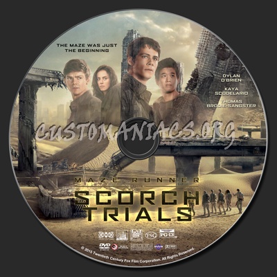 Maze Runner: The Scorch Trials dvd label