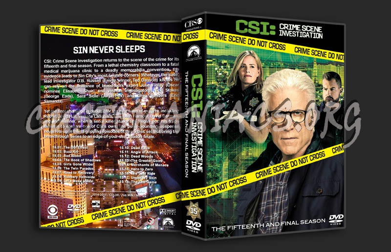 CSI: Crime Scene Investigation - Season 15 dvd cover