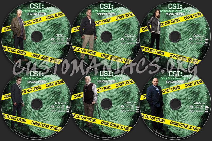 CSI: Crime Scene Investigation - Season 15 dvd label
