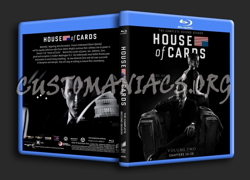 House of Cards Season 2 blu-ray cover