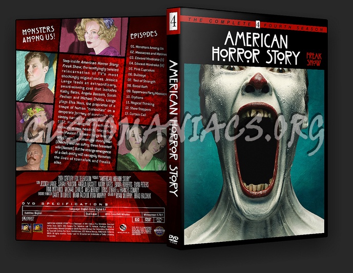 American Horror Story Season 4: Freak Show dvd cover