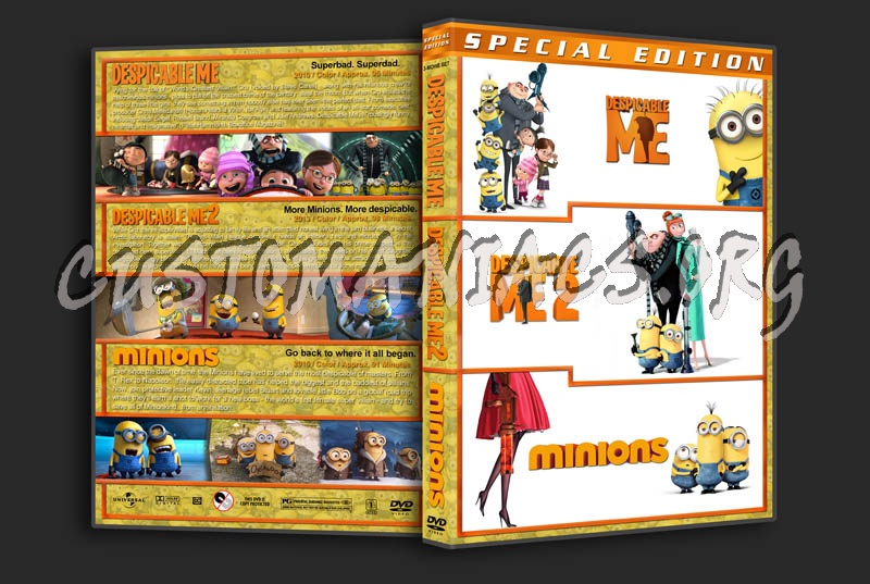 Despicable Me / Despicable Me 2 / Minions Triple Feature dvd cover