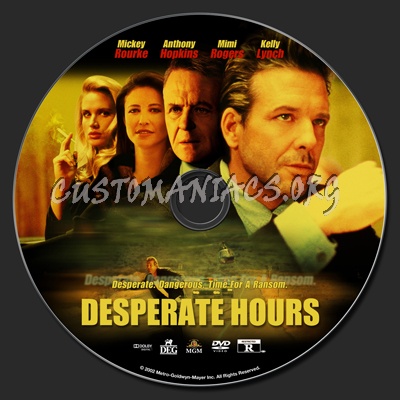 Desperate Hours (1990) dvd label