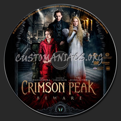 Crimson Peak dvd label