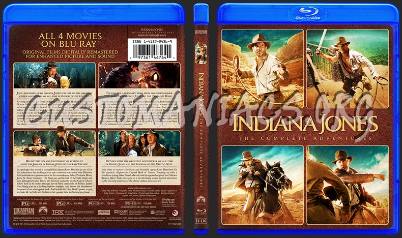 Indiana Jones - The Complete Adventures blu-ray cover