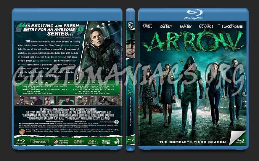 Arrow Season Three blu-ray cover