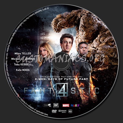 Fantastic Four (2015) dvd label