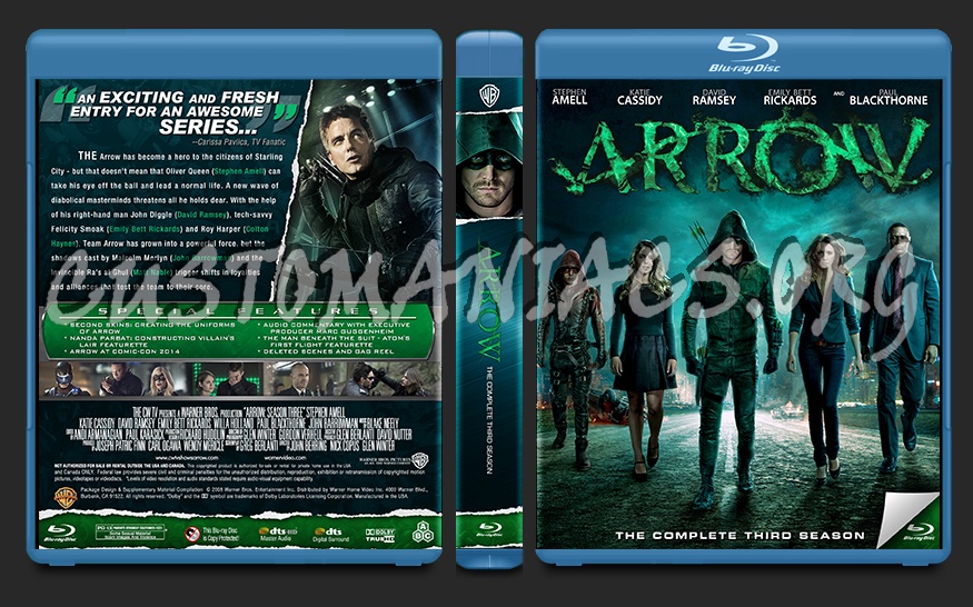 Arrow Season Three blu-ray cover