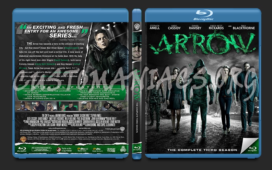 Arrow Season Three blu-ray cover