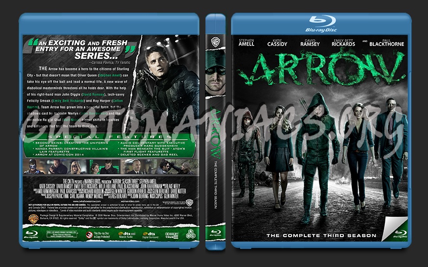 Arrow Season Three blu-ray cover