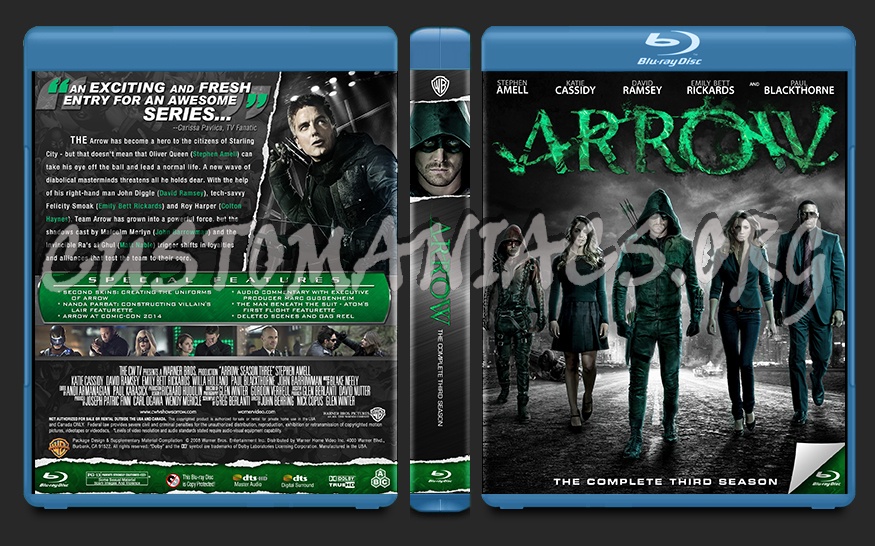 Arrow Season Three blu-ray cover