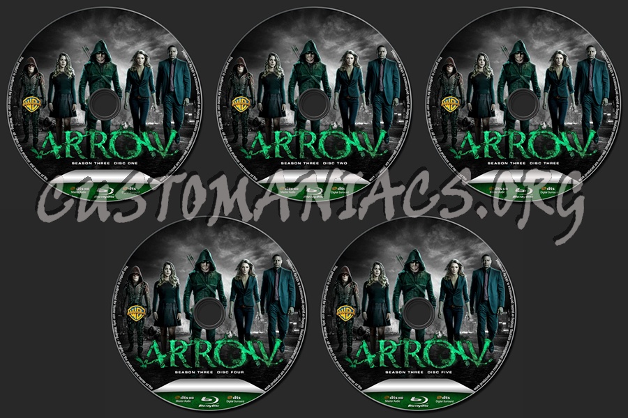 Arrow Season Three blu-ray label