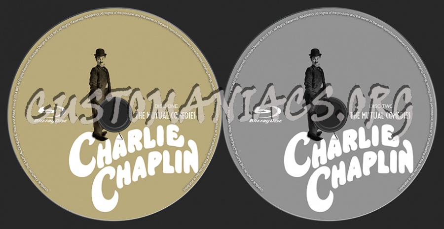 Charlie Chaplin: The Mutual Comedies blu-ray label