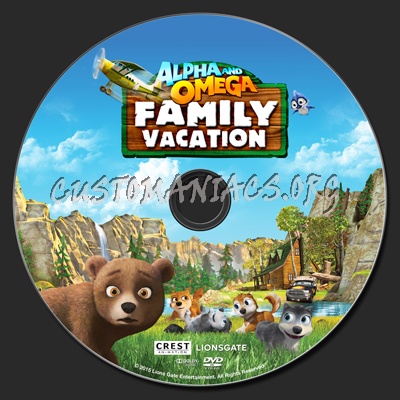 Alpha And Omega Family Vacation dvd label